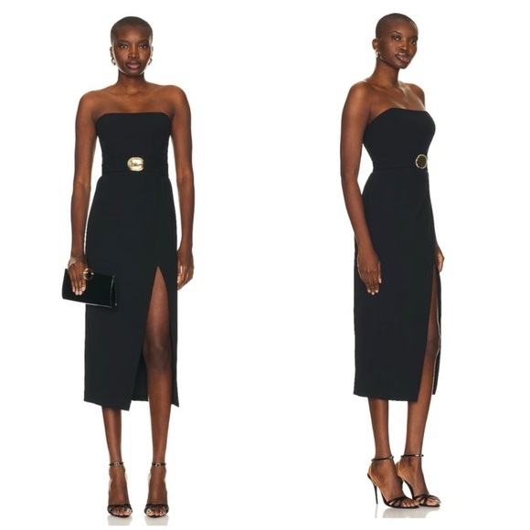 NICHOLAS Charlie midi dress with waist belt in size 6 NWT - Picture 4 of 10